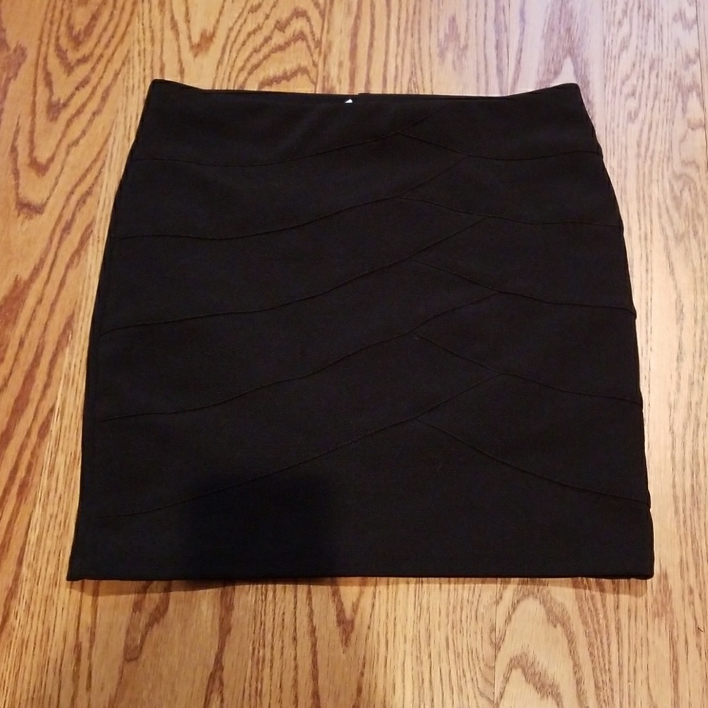 Black mini skirt
